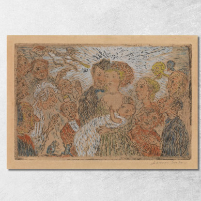 L'Invidia James Ensor jen48 quadro stampato su tela