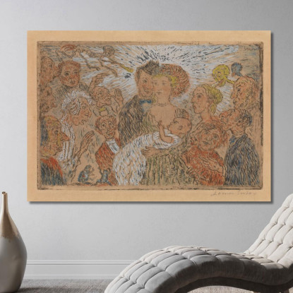 L'Invidia James Ensor jen48 quadro stampato su tela