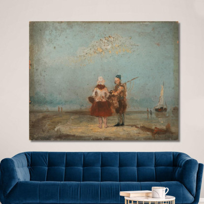 Coppia Di Pescatori James Ensor jen49 quadro stampato su tela