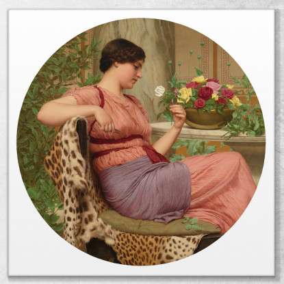 Il Tempo Delle Rose John William Godward jwg85 quadro stampato su tela