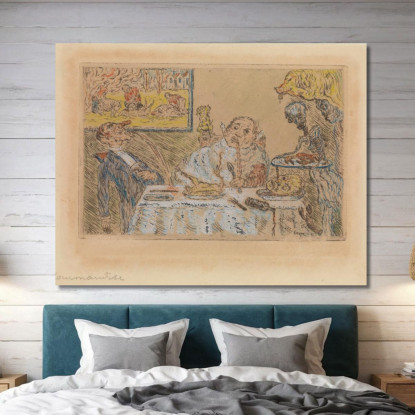 Gola James Ensor jen53 quadro stampato su tela