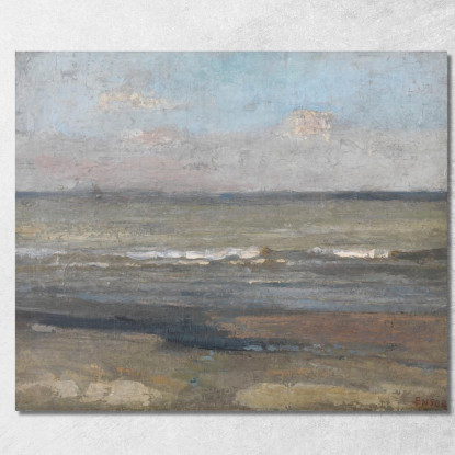 Paesaggio Marino Grigio James Ensor jen54 quadro stampato su tela