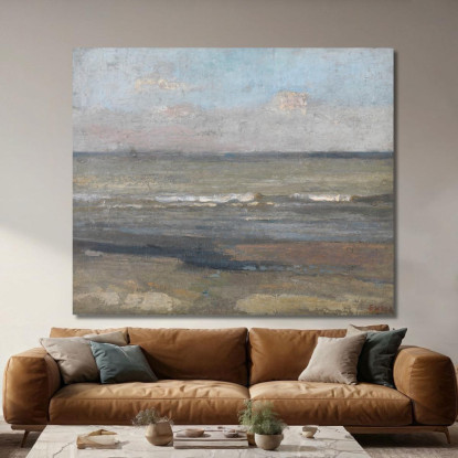 Paesaggio Marino Grigio James Ensor jen54 quadro stampato su tela