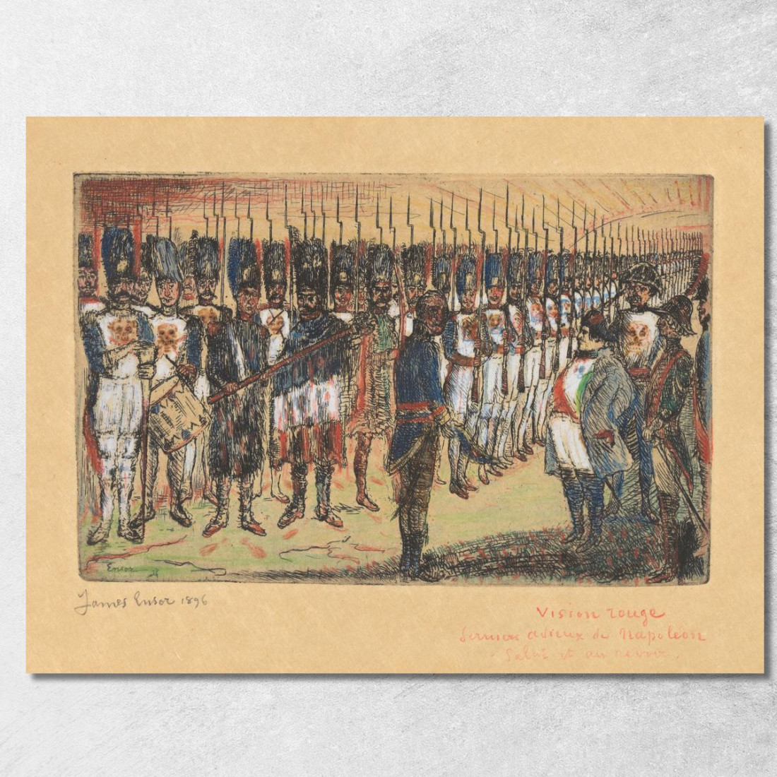 L'Addio Di Napoleone James Ensor jen56 quadro stampato su tela L'Addio Di Napoleone James Ensor jen56 quadro stampato su tela