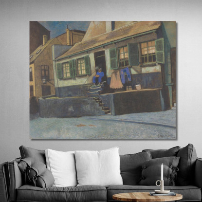 La Casa Chiamata 'Il Pulpito' A Ostenda James Ensor jen58 quadro stampato su tela
