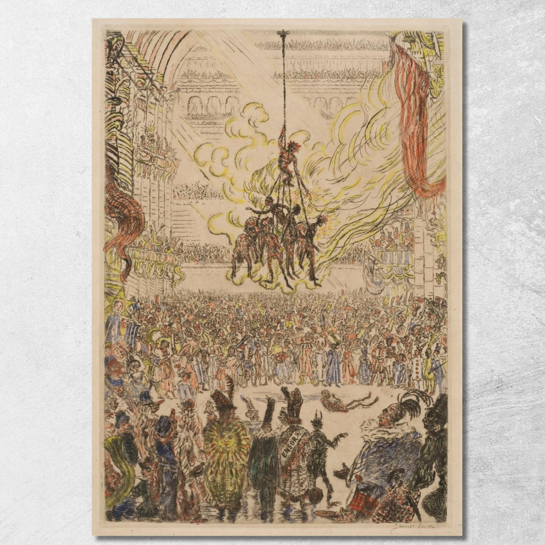 La Vendetta Di Hop-Frog James Ensor jen60 quadro stampato su tela La Vendetta Di Hop-Frog James Ensor jen60 quadro stampato su tela