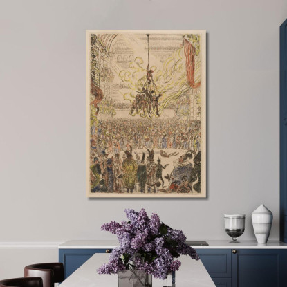 La Vendetta Di Hop-Frog James Ensor jen60 quadro stampato su tela