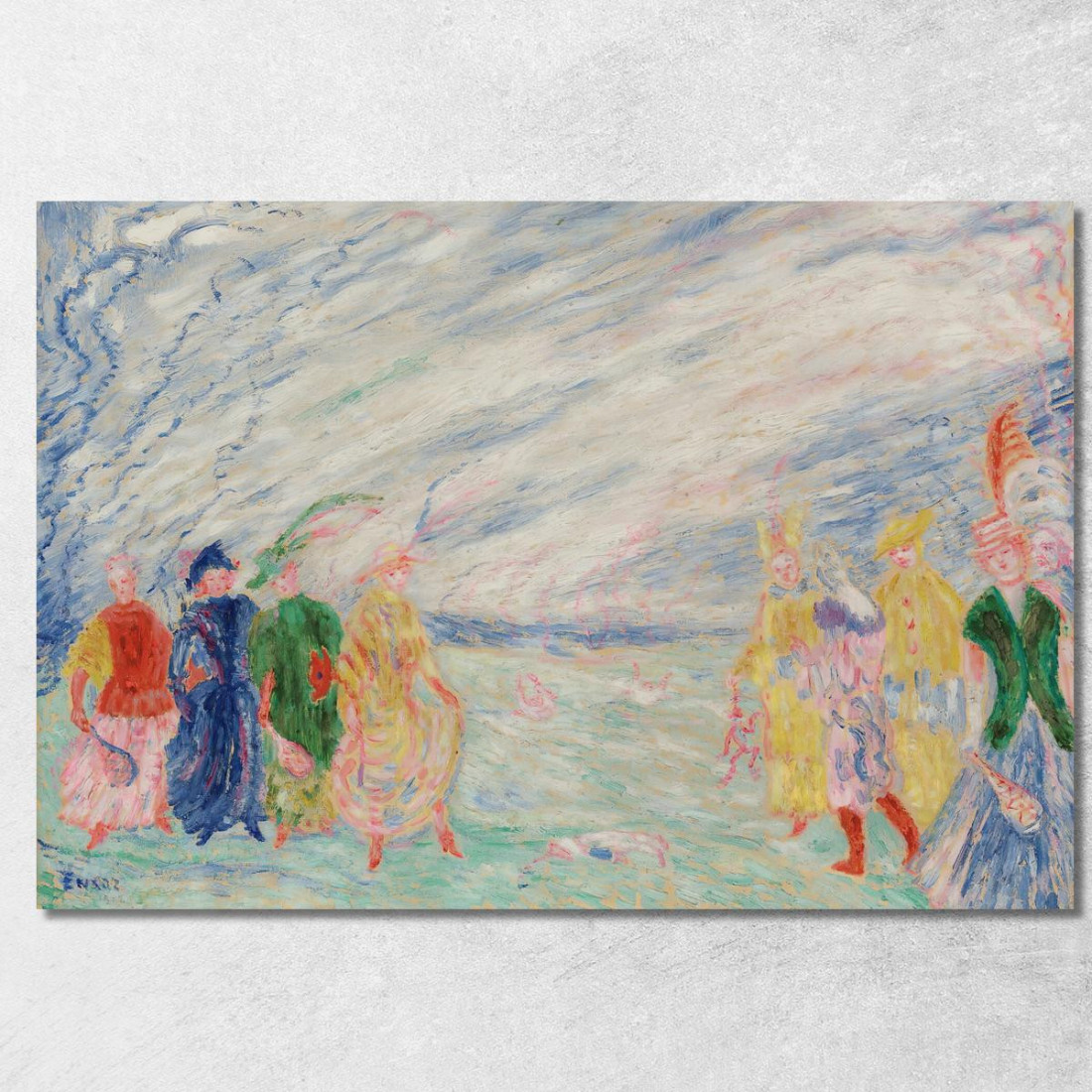 L'Incontro James Ensor jen63 quadro stampato su tela