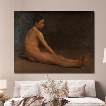 Ragazzo Nudo James Ensor jen70 quadro stampato su tela