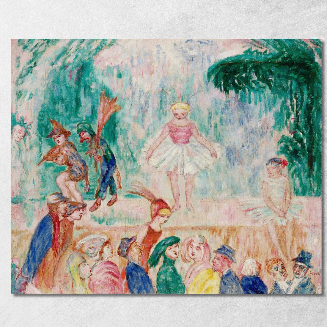 Piccolo Teatro James Ensor jen74 quadro stampato su tela Piccolo Teatro James Ensor jen74 quadro stampato su tela