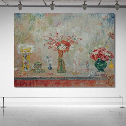 Natura Morta Fantastica James Ensor jen75 quadro stampato su tela