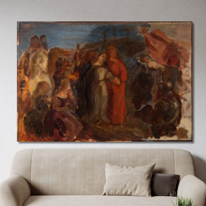 Ritorno Dal Calvario James Ensor jen79 quadro stampato su tela