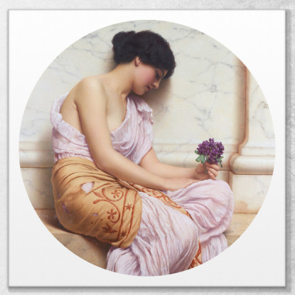Violette Viole Dolci John William Godward jwg89 quadro stampato su tela