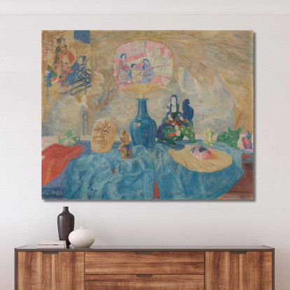 Natura Morta Con Cineserie 2 James Ensor jen86 quadro stampato su tela