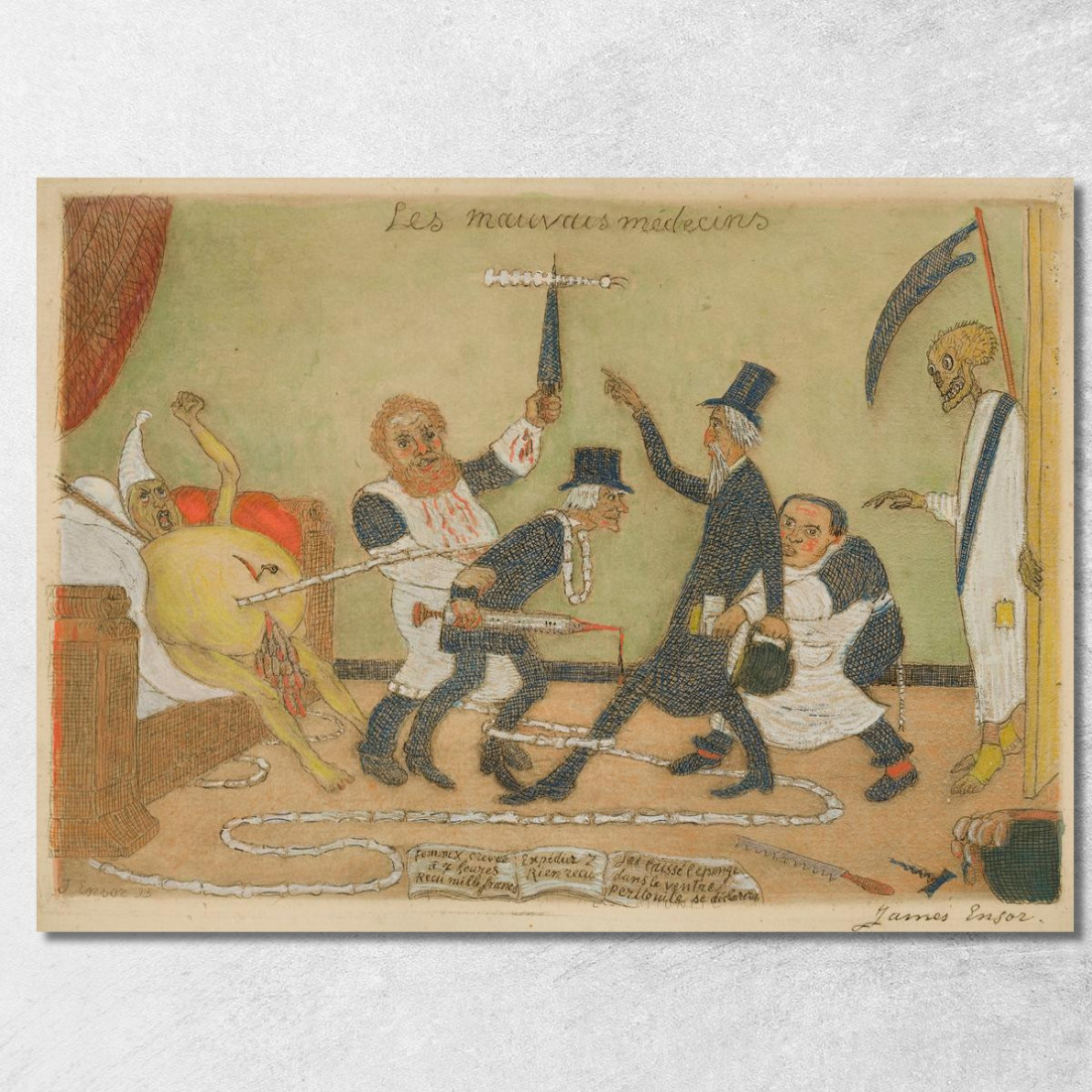 I Cattivi Dottori James Ensor jen90 quadro stampato su tela I Cattivi Dottori James Ensor jen90 quadro stampato su tela