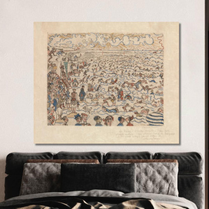 I Bagni Di Ostenda James Ensor jen91 quadro stampato su tela