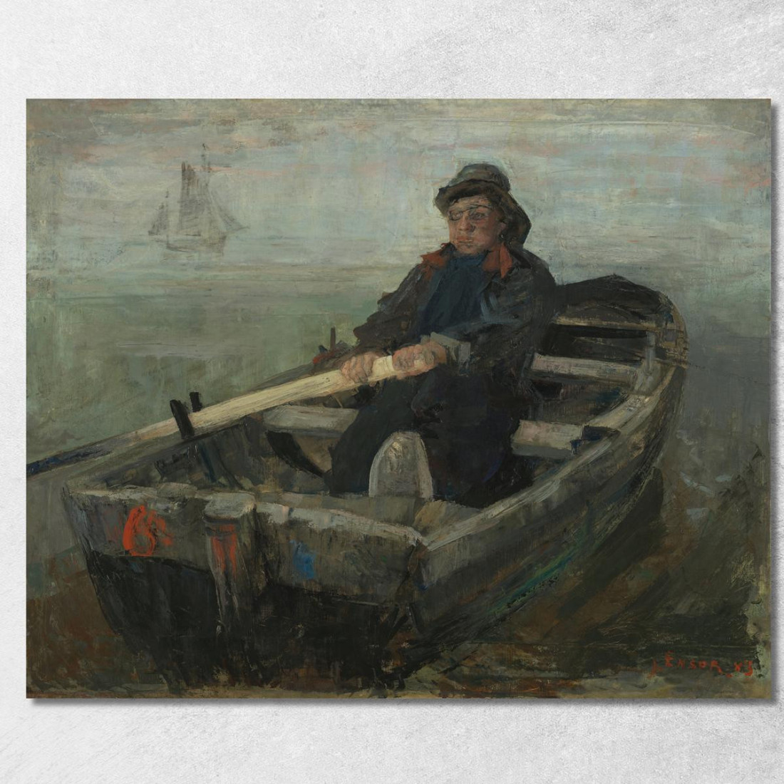 Il Vogatore James Ensor jen106 quadro stampato su tela Il Vogatore James Ensor jen106 quadro stampato su tela