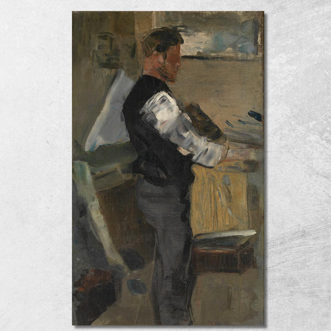 Willy Finch Nello Studio James Ensor jen118 quadro stampato su tela Willy Finch Nello Studio James Ensor jen118 quadro stampato su tela