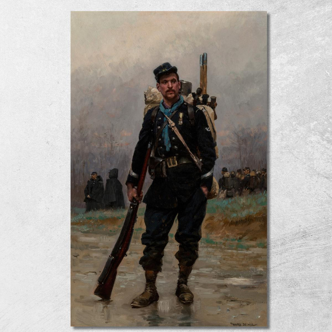 Un Fante Francese Della Guerra Franco-Prussiana Jean-Baptiste Édouard Detaille jbd2 quadro stampato su tela Un Fante Francese Della Guerra Franco-Prussiana Jean-Baptiste Édouard Detaille jbd2 quadro stampato su tela
