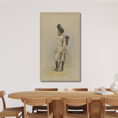 Un Granatiere In Piedi Della Guardia Municipale Jean-Baptiste Édouard Detaille jbd5 quadro stampato su tela