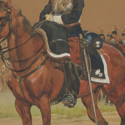 Corazziere Francese Jean-Baptiste Édouard Detaille jbd19 quadro stampato su tela