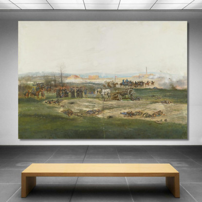 La Battaglia Di Champigny Jean-Baptiste Édouard Detaille jbd21 quadro stampato su tela