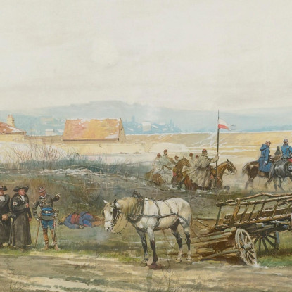 La Battaglia Di Champigny Jean-Baptiste Édouard Detaille jbd21 quadro stampato su tela