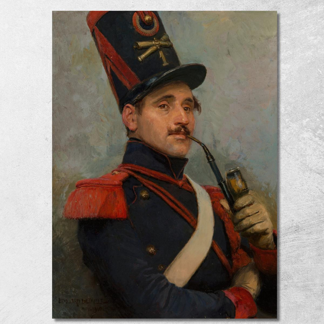 Autoritratto Con Uniforme Da Soldato Dell'Artiglieria A Cavallo Francese Jean-Baptiste Édouard Detaille jbd25 quadro stampato s Autoritratto Con Uniforme Da Soldato Dell'Artiglieria A Cavallo Francese Jean-Baptiste Édouard Detaille jbd25 quadro stampato s