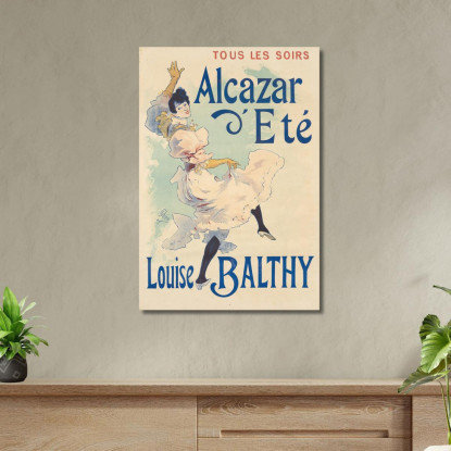 Estate Alcazar Louise Balthy Jules Chéret jch3 quadro stampato su tela