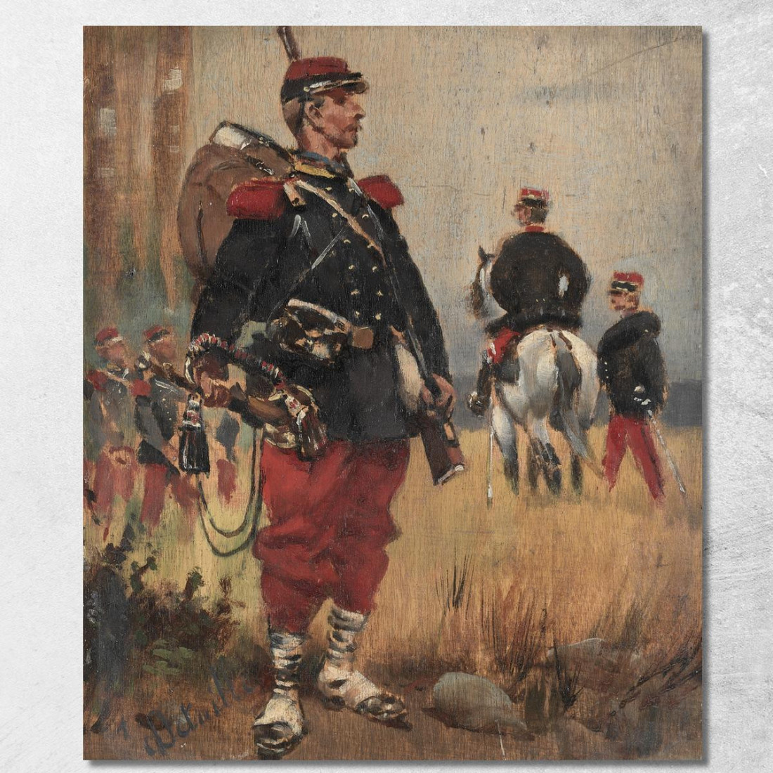 Soldati Jean-Baptiste Édouard Detaille jbd27 quadro stampato su tela Soldati Jean-Baptiste Édouard Detaille jbd27 quadro stampato su tela