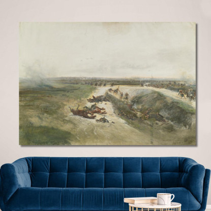 Un'Offensiva Militare: Uno Studio Per Il Panorama Della Battaglia Di Champigny Jean-Baptiste Édouard Detaille jbd32 quadro stam