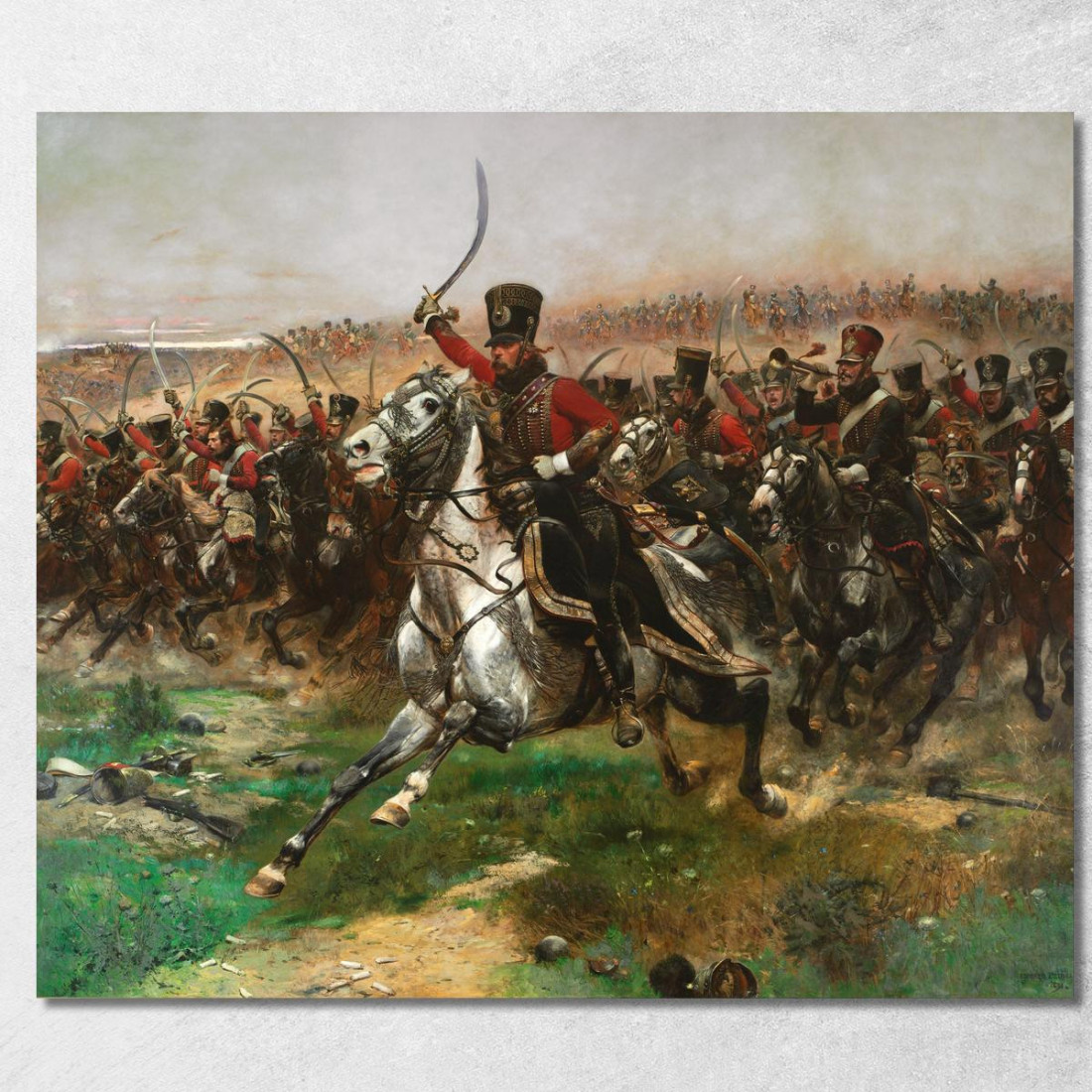 Vive L'Empereur Jean-Baptiste Édouard Detaille jbd33 quadro stampato su tela Vive L'Empereur Jean-Baptiste Édouard Detaille jbd33 quadro stampato su tela