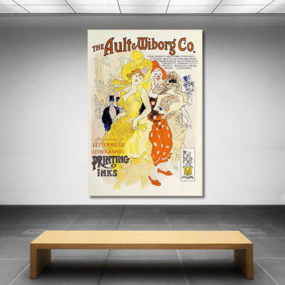 Ault E Wiborg Ad 042 Jules Chéret jch4 quadro stampato su tela