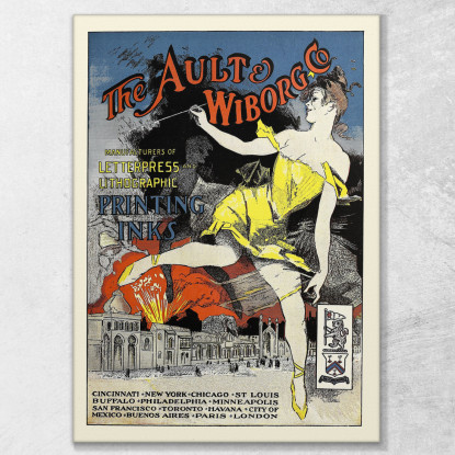 Ault E Wiborg Ad 088 Jules Chéret jch6 quadro stampato su tela