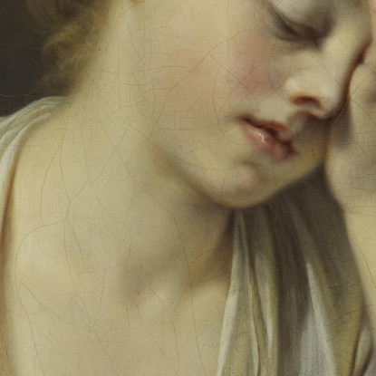 A Girl With A Dead Canary Jean-Baptiste Greuze jbg2 canvas print