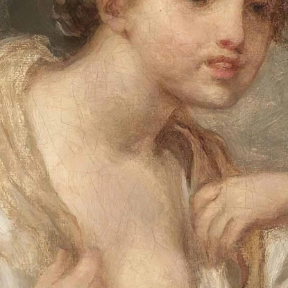 A Young Woman With A Birdcage Jean-Baptiste Greuze jbg5 canvas print