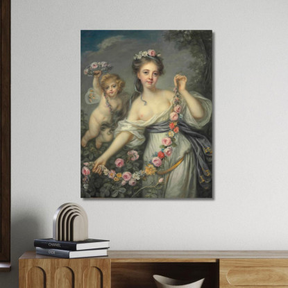 Flora And Zephyr Jean-Baptiste Greuze jbg16 canvas print