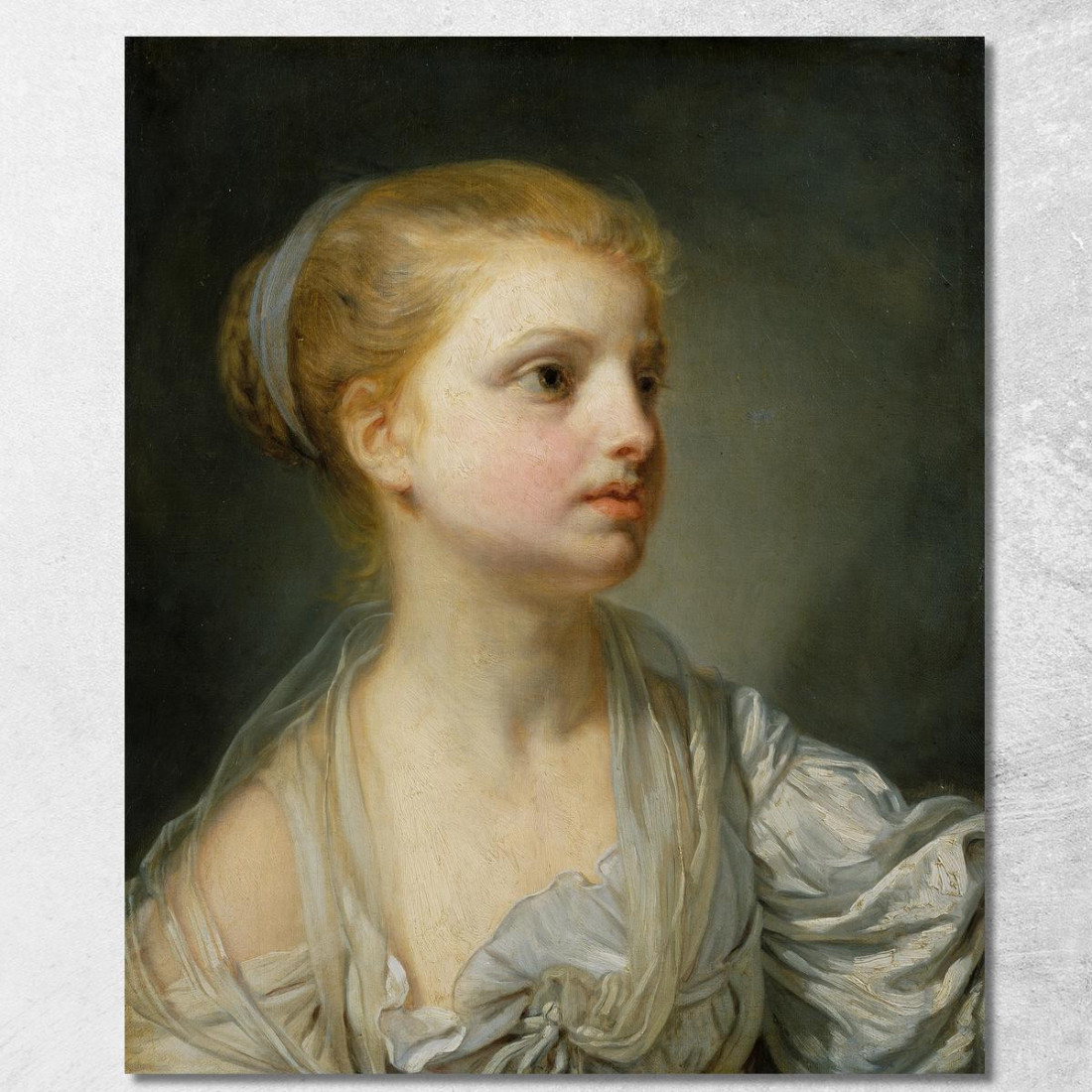 Girl In A White Dress Jean-Baptiste Greuze jbg19 canvas print Girl In A White Dress Jean-Baptiste Greuze jbg19 canvas print
