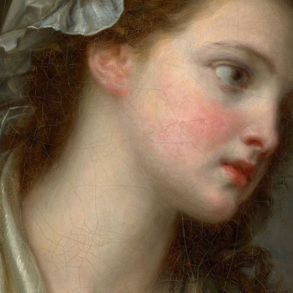 Girl With Bonnet Jean-Baptiste Greuze jbg21 canvas print