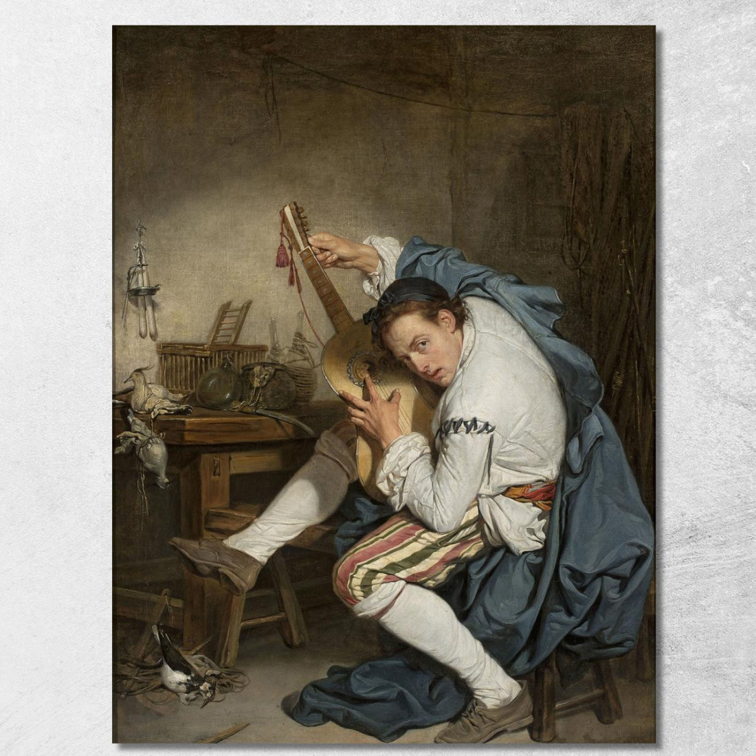 Guitar Player Jean-Baptiste Greuze jbg22 canvas print Guitar Player Jean-Baptiste Greuze jbg22 canvas print