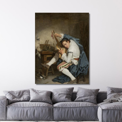 Guitar Player Jean-Baptiste Greuze jbg22 canvas print