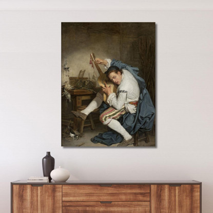 Guitar Player Jean-Baptiste Greuze jbg22 canvas print