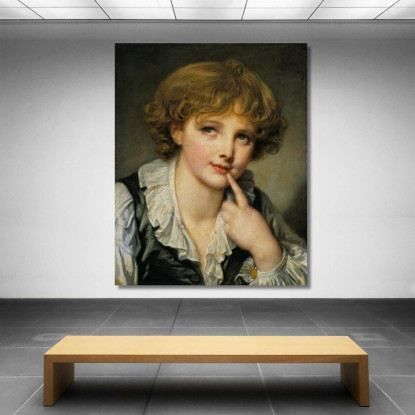 Head Of A Boy Jean-Baptiste Greuze jbg23 canvas print