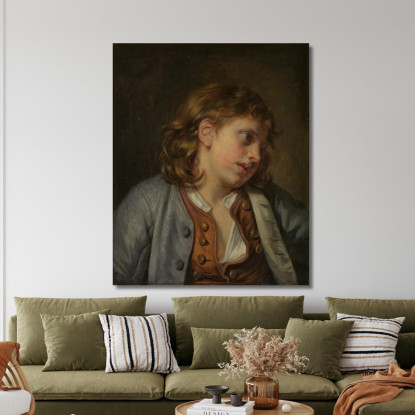Head Of A Young Boy Jean-Baptiste Greuze jbg25 canvas print