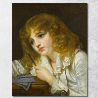 The Little Mathematician Jean-Baptiste Greuze jbg34 canvas print