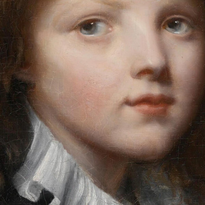 Portrait Of A Boy In A Black Waistcoat Turned To The Right Jean-Baptiste Greuze jbg42 canvas print