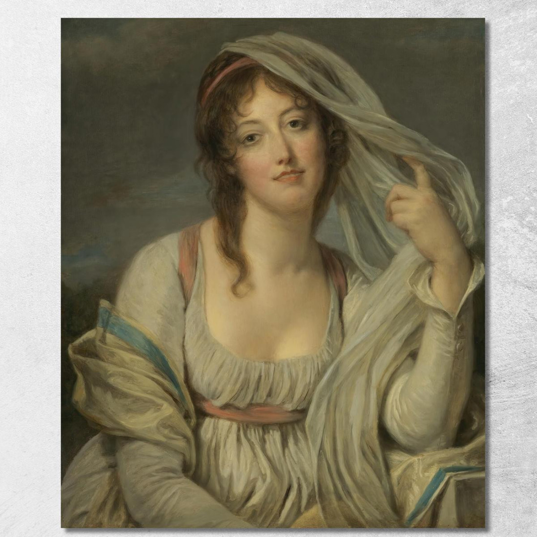 Portrait Of Madame Van Westrenen Of Tremaat Jean-Baptiste Greuze jbg53 canvas print