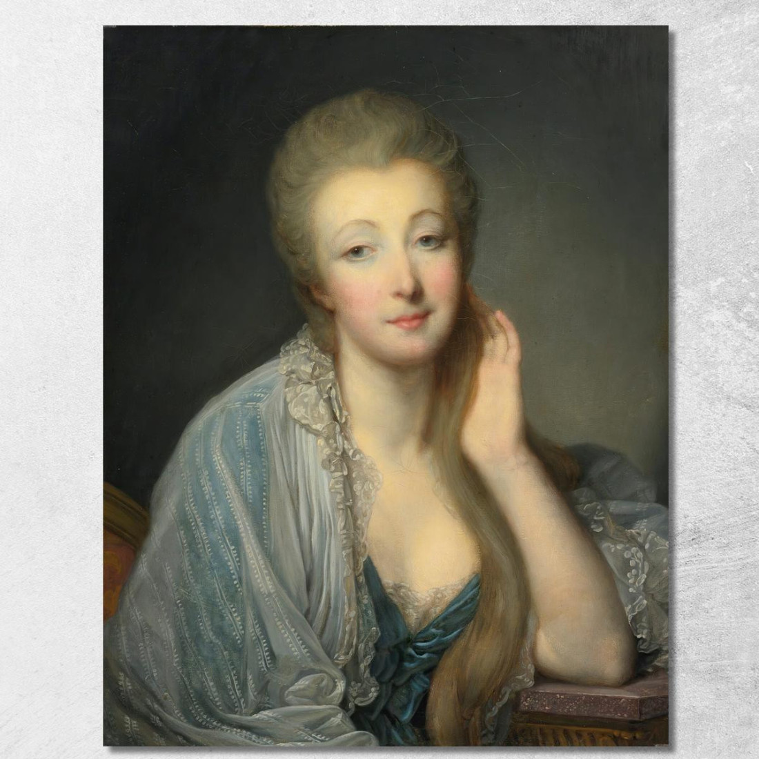 Portrait Of The Comtesse Du Barry Jean-Baptiste Greuze jbg55 canvas print Portrait Of The Comtesse Du Barry Jean-Baptiste Greuze jbg55 canvas print