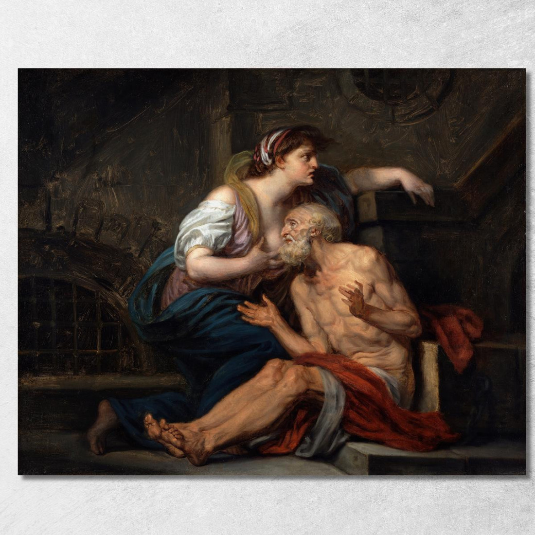 Roman Charity Jean-Baptiste Greuze jbg59 canvas print Roman Charity Jean-Baptiste Greuze jbg59 canvas print