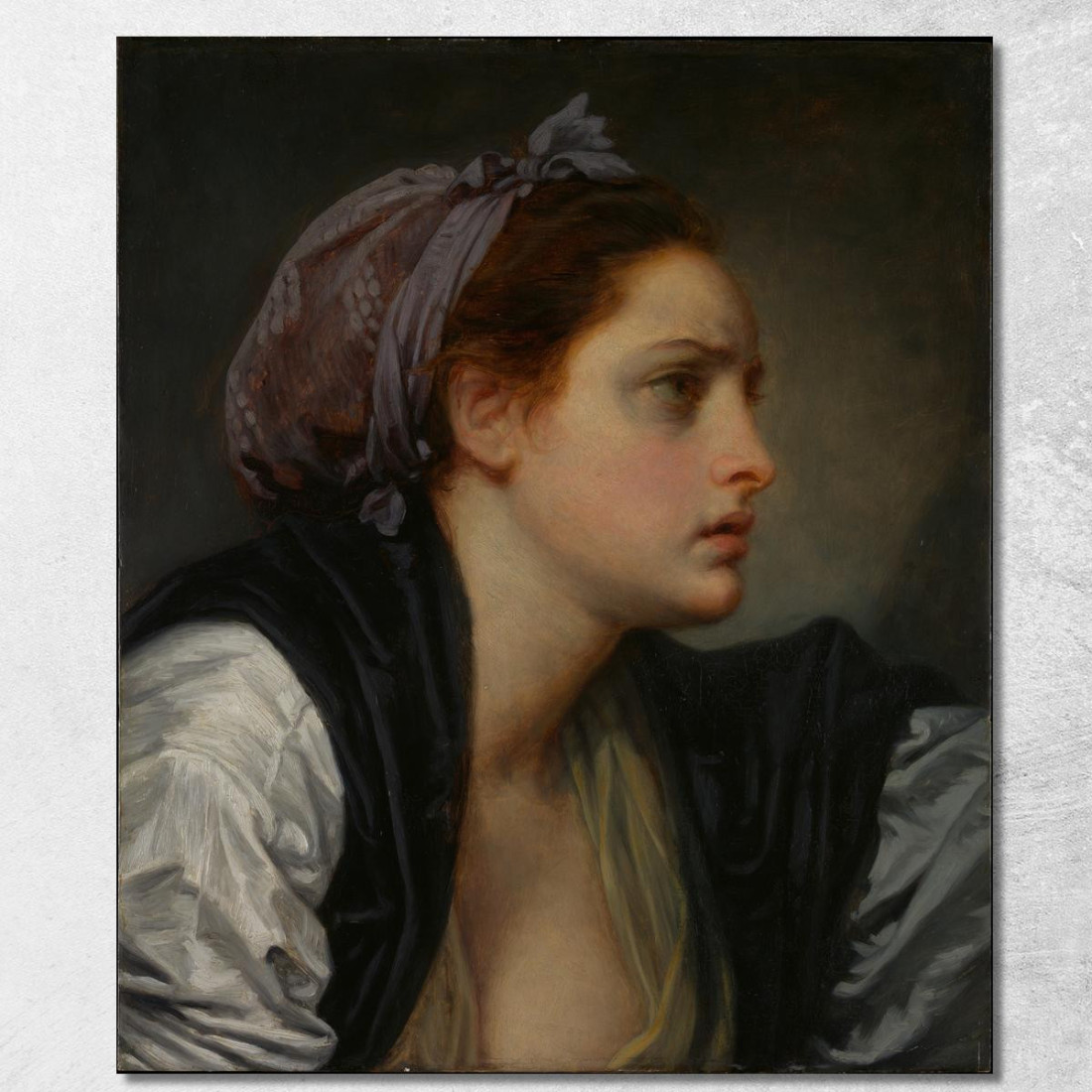 Study Of A Woman'S Head Jean-Baptiste Greuze jbg61 canvas print Study Of A Woman'S Head Jean-Baptiste Greuze jbg61 canvas print